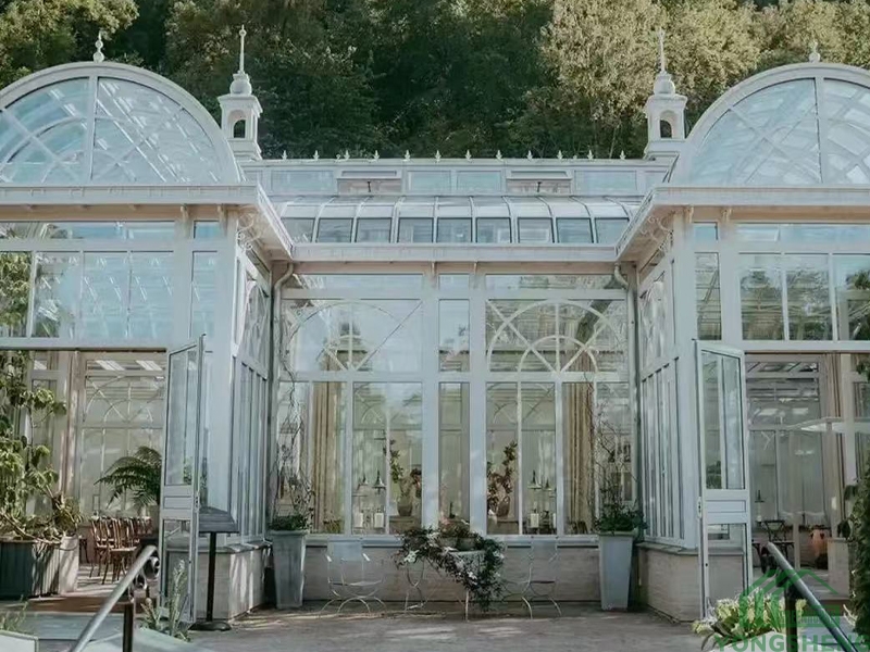 Large luxury Victorian glass wedding greenhouse 